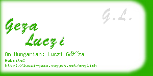 geza luczi business card